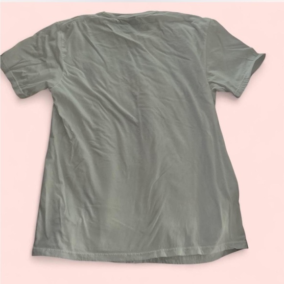 Gildan White Tee with Red Star and Blue Text - Picture 3 of 4